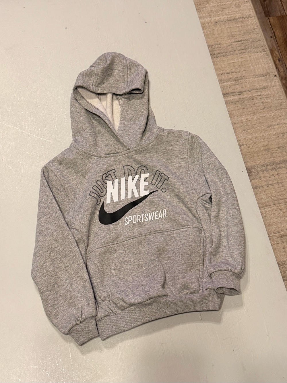 Nike Youth Grey 'Just Do It' Sportswear Hoodie